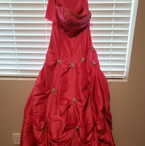 Full Pink ballgown with cover and slip